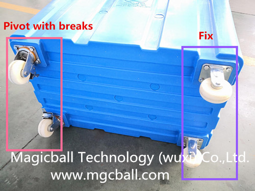 ​Information about the dry ice storage container's wheel