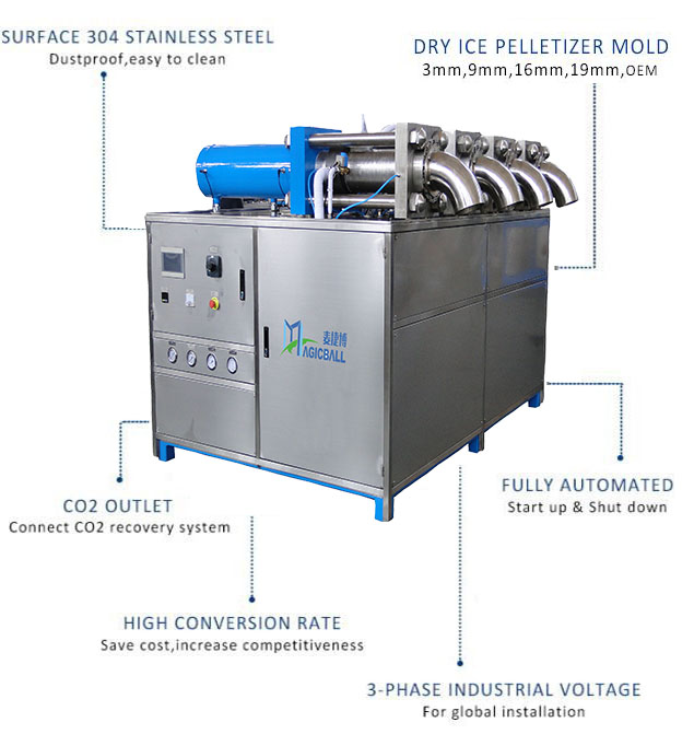 ice dry pelletizer cooling machine purposes